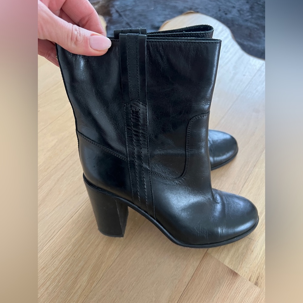 Kate Spade Black Leather Heeled Boots